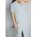 Shop Ginger grey Front Slit T-Shirt Maxi Dress Nam8532 for Women in UAE qYa2oJ51