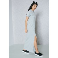 Shop Ginger grey Front Slit T-Shirt Maxi Dress Nam8532 for Women in UAE
 qYa2oJ51