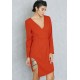 Shop Lumier by bariano orange Plunge Side Split Mini Dress for Women in UAE
 dYwR70Zj
