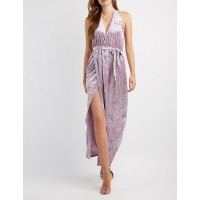 Velvet Halter Maxi Dress  Online only! This occasion dress is sure to make a statement with every turn  HJkH0RqO 302394304