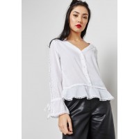 Shop Mango white Embroidered Lace Detail Top 13010840 for Women in UAE
 M3IesgfB