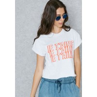 Shop Topshop grey Slogan Crop T-Shirt 04M37MPGY for Women in UAE
 yFp9W1T4