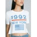 Shop Topshop white Slogan Crop T-Shirt 04M02MWHT for Women in UAE pW369uaG