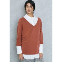 Shop Mango browns Oversized T-Shirt 73007610 for Women in UAE OVviu8Ey