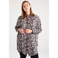 Elvi LEOPARD PRINT OVER SIZED - Shirt - brown  uBxEQLgh