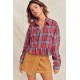 Urban Renewal Recycled Button-Down Peplum Flannel Shirt  
                                        Color Code: 060
                                        43290246
                                       