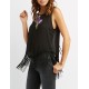Floral Embroidered Fringe Tank Top  Tasseled fringe flutters below this dreamy chiffon tank top  OvZSZkf5 302406063