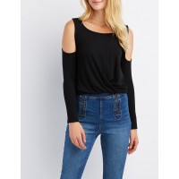 Ribbed Cold Shoulder Wrap Top  Our cold shoulder love is extra stylish on this soft ribbed knit top! Flat straps shape the scoop neckline  LiTrYp7S 302416861