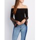 Embroidered Mesh Bell Sleeve Off-The-Shoulder Top  This lovely off-the-shoulder top comes with the trendiest details! Ribbed knit fabric sculpts the shoulder baring silhouette  8fnw90K0 302441657