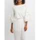 Ruched Sleeve Wide-Neck Top  Ruched sleeves gather into billowing tiers  XyKkeQ7a 302404706